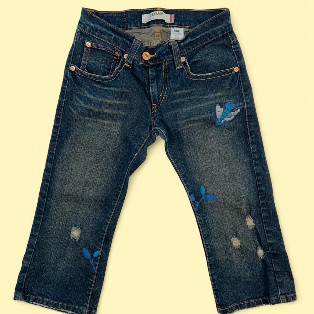 Y2k Levis 504 Slouch Capri